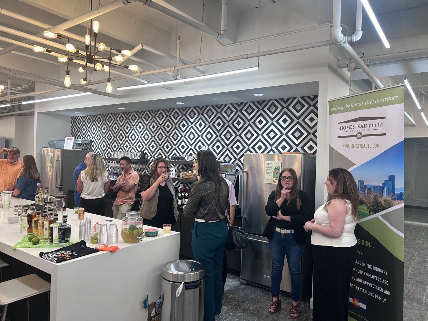 Attendees at the real estate happy hour